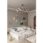 GİVAYO WOOD'S Winter Bebek Çocuk Montessori MDF Çiftli Yatak