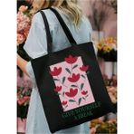 Give Yourself Break Siyah Kalın Kanvas Tote Bag Bez Çanta, Pinterest Çanta, Kitap Çantası, Y2k Çanta - --Siyah