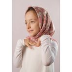 Giverny Gül Kurusu Dijital Baskılı Çocuk Tesettür Eşarp Pamuk Polyester Papatya Desenli 6003_18 - Standart