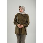 Giverny Mint Yeşili Desenli Eşarp Bambu Çiçek Dijital Baskılı 202208_13