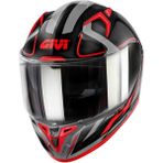 Givi Motosiklet Kaskı Givi 50.8 Racer Siyah Titanium Kırmızı Kask - XL