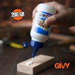 Givy Beyaz Ahşap Tutkalı | Güçlü Ağaç Tutkalı Yapıştırıcısı | Pvac Beyaz Tutkal - 200 Gr
