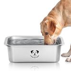 GIXSEGIE Büyük Köpekler için Paslanmaz Çelik Köpek Kaseleri, 1,77 Galon Yüksek Kapasiteli Metal Köpek Mama Kaseleri, Büyük, X-Large ve Büyük Köpekler için İdeal Yiyecek ve Su Kaseleri