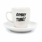 Gıybet Time! Krem Türk Kahvesi Fincanı - Hediye Seramik Türk Kahvesi Fincanı