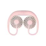Giyilebilir Kablosuz Şarjlı Taşınabilir Mini Fan Vantilatör Pembe