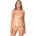 Giyim Gold Saten Babydoll Şort Takımı Beruflic - XL
