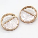 Giyim için Vintage Şeffaf Metal Şaft Düğmeleri Ceket Kazak Örgü Hırka Dekoratif El Yapımı DIY Dikiş Düğmeleri (Color : White, Size : 23mm 6pcs)