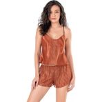 Giyim Tarçın Saten Babydoll Şort Takımı Beruflic - XL