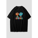 giyinikim Gumball Darwin Oversize Siyah T-Shirt