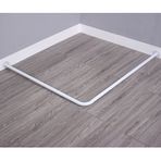 Giyinme Odası için Perde Çubuğu Metal Duvara Monte Duş Perdesi Çubuk Şekilli Köşe Rafı (Renk: Beyaz Boyut: 80x80cm) Yer Tasarrufu ve Şık Dekor için Mükemmel