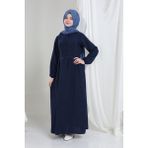 Giyinse Melora Kız Çocuk Kadife Elbise Lacivert - 14 - 15 Yaş