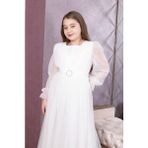 Giyinse Tüllü Abiye Model Beyaz - 11 Yaş