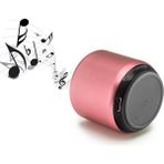 Giyitec Mini Bluetooth Küçük Hoparlör Taşınabilir Küçük Metal Ses Topu Metal Kablosuz Bluetooth 5.0 Ses Bombası - Fuşya