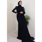 GİYZAMİLA Gülşen Tesettür Abiye Lacivert