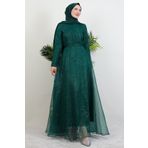 giz astore Alara Tesettür Abiye Zümrüt