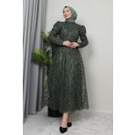 giz astore Ayperi Tesettür Abiye Haki
