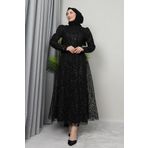 giz astore Ayperi Tesettür Abiye Siyah
