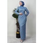 giz astore Burçak Tesettür Abiye Bebe Mavi
