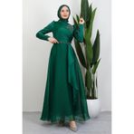 giz astore Eliza Tesettür Abiye Zümrüt