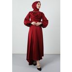 giz astore Kuyruklu Degaje Elbise Bordo