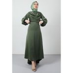 giz astore Kuyruklu Degaje Elbise Soft Yeşil