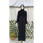 Giz Giyim Fermuarlı Namaz Elbisesi - 001 Siyah - 48 - 50