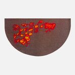 Giz Home 40x65 cm Kahve Renkli Kelebek Luna Yarım Ay Kapı Önü Paspas