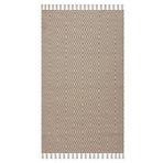 Giz Home Jacq 120x180 cm Kahverengi Beyaz Geometri Pamuk ve Jüt Halı