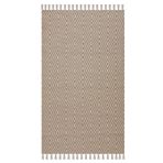 Giz Home Jacq 120x180 cm Kahverengi Beyaz Geometri Pamuk ve Jüt Halı