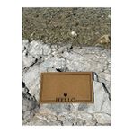 Giz Home Perla 35x60 Bej Hello Kalp Koko Paspası Dış Kapı Paspası Kıl Kapı Önü Paspası