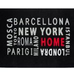 Giz Home Tody Flok Sıyah Sehır 40x70 cm Kapı Paspası