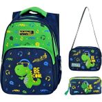 Giza dinazor Lacivert Ilkokul ve Beslenme Çantası Kalemlik 3 lü set - İLKÖĞRETİM ÇANTASI - Siyah - Yükseklik : 37 cm Genişlik : 28 cm Derinlik : 22 cm