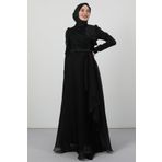 Giza Giyim Eliza Tesettür Abiye Siyah