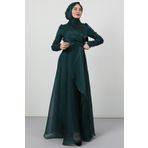 Giza Giyim Eliza Tesettür Abiye Zümrüt