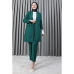 Giza Giyim Tesettür Blazer Ceket Takım Zümrüt