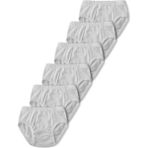 Giza Kids %100 Pamuklu Erkek Çocuk Slip Külot Iç Çamaşır 6lıset - 10 - 11 Yaş - 0-Beyaz