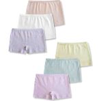 Giza Kids %95 Pamuklu Kız Çocuk Boxer Külot Iç Çamaşır 6lı Set - Pembe - Lila - Beyaz - 10 - 11 Yaş