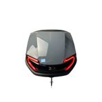 GİZA MOTOR Işıklı- Sırt Dayamalı Motosiklet Arka Çanta 33 Lt Kapasite KOYU NARDO GRİ