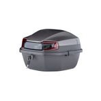GİZA MOTOR Motosiklet Arka Çanta 33 Lt Kapasite Metalik (Parlak) Koyu Gri