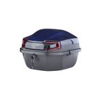 GİZA MOTOR Motosiklet Arka Çanta 33 Lt Kapasite Metalik (Parlak) Lacivert