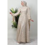 Giza Store Betül Tesettür Abiye Gold - 44