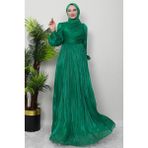 Giza Store Ipek Tesettür Elbise Yeşil - 38