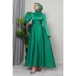 Giza Store Nazlı Tesettür Elbise Mint - Yeşil - 36