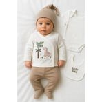 GizaKids %100 Pamuk Erkek Bebek Yenidoğan 5 Parça Hastane Çıkışı Set