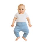 GizaKids Bebek Unisex Patiksiz Pijama Altı 3lü, 3 Ay, pjmal, Mavi, üniseks-bebek