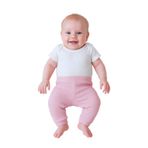 GizaKids Bebek Unisex Patiksiz Pijama Altı 3lü, 3 Ay, pjmal, Pembe, üniseks-bebek