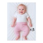 GizaKids Bebek Unisex Patiksiz Pijama Altı 3lü, 6 Ay, pjmal, Pembe, üniseks-bebek