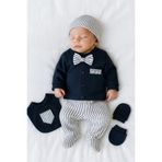 GizaKids Erkek Bebek Pamuk Hastane Çıkışı Set, Yeni Doğan, ehastane5, Lacivert-Beyaz-Kırmızı, erkek-bebek