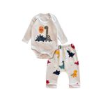 GizaKids Erkek Bebek Pamuk Pijama Takımı, 6-9 AY, gkbat1, Beyaz, Bebek-Erkekler