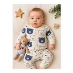 GizaKids Erkek Bebek Pamuklu Pijama Takımı, 3-6 AY, nynpe, Mavi, erkek-bebek